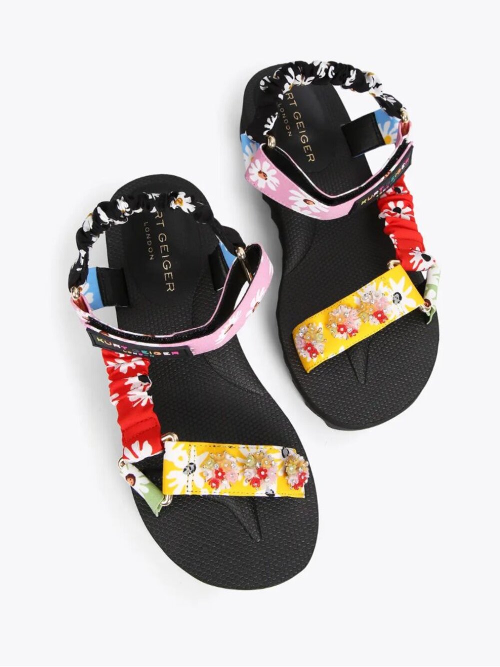 Kurt Geiger Orion Daisy Jeweled Sandals